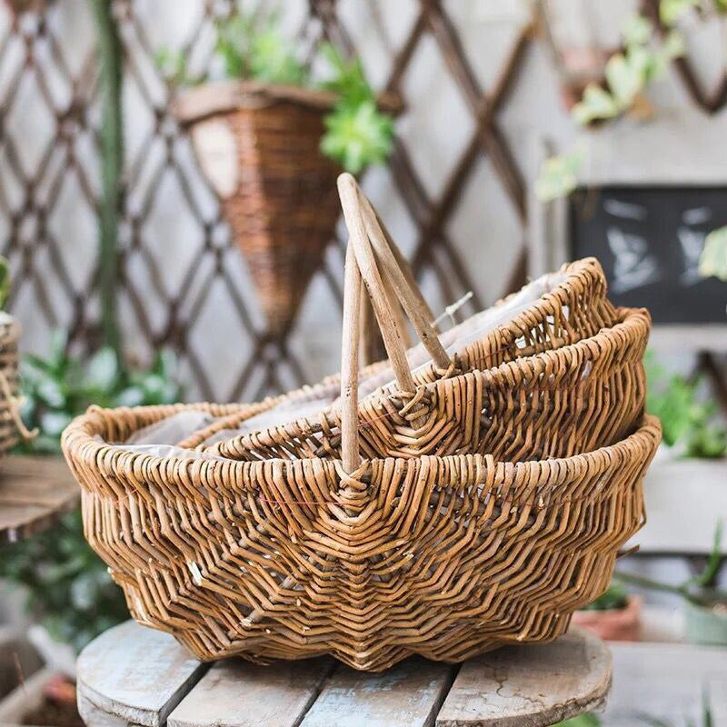 Panier Osier Style Champignon