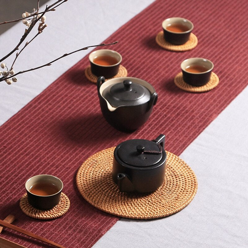 Sous-Tasses en Rotin