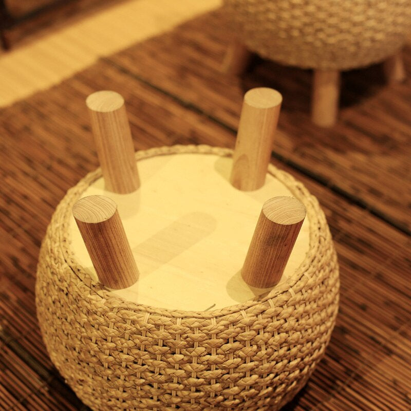 Pouf Rotin Sur pied | EUPHORIA
