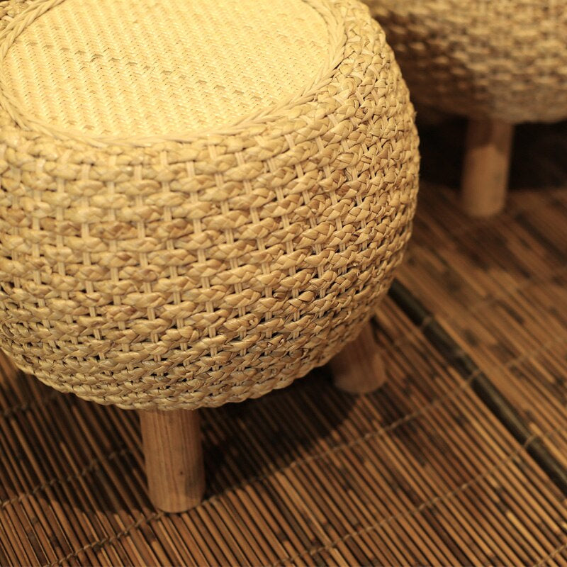 Pouf Rotin Sur pied | EUPHORIA