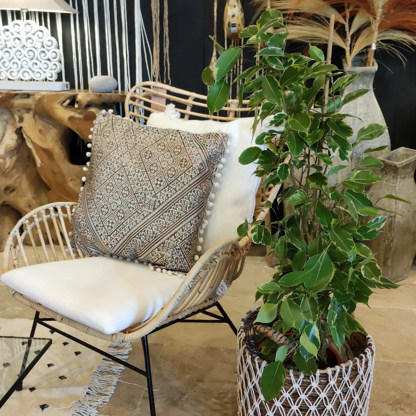 Fauteuil en Rotin et Métal | AURORE