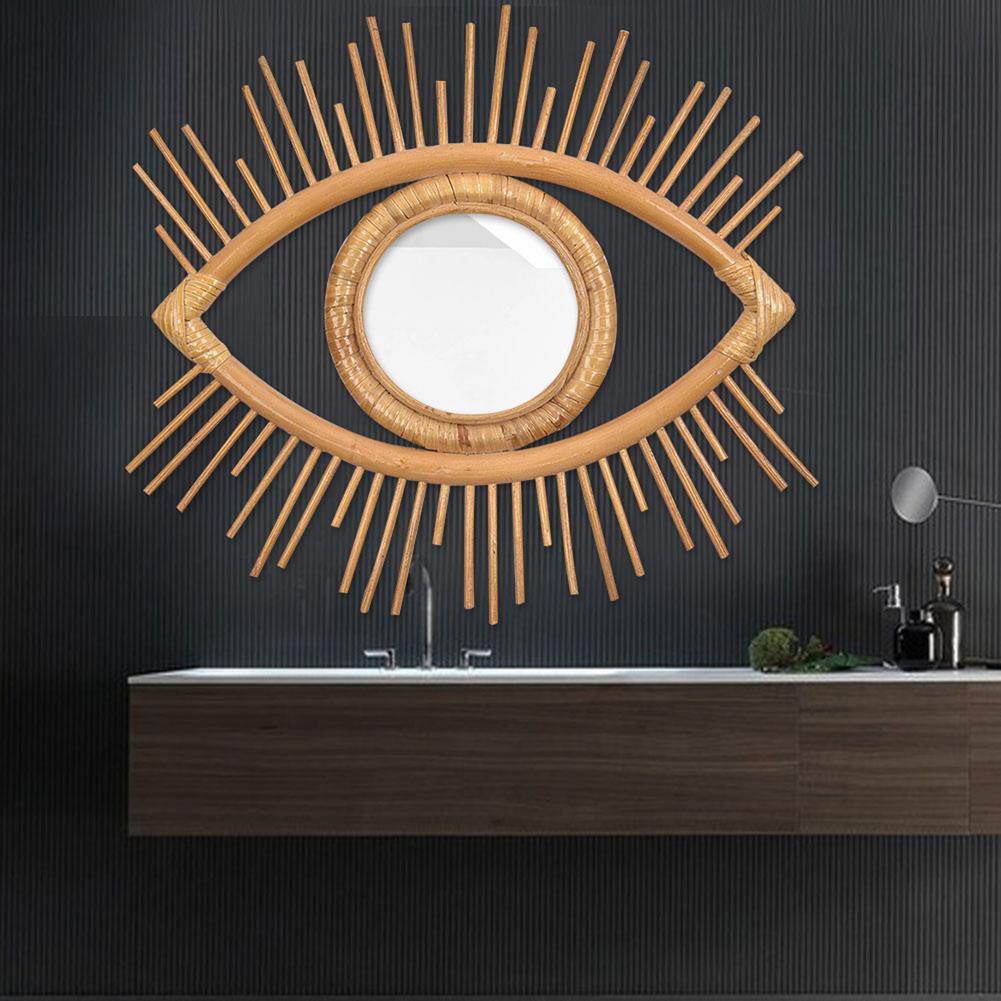 Miroir en Rotin Forme d'Œil | ORION