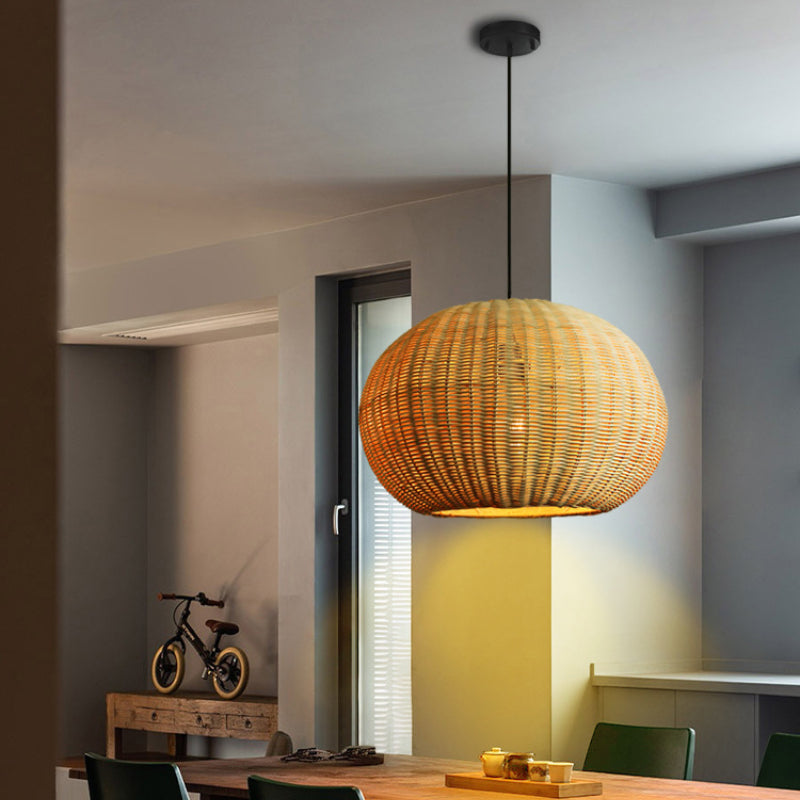 Suspension Boule Osier | SOLEA