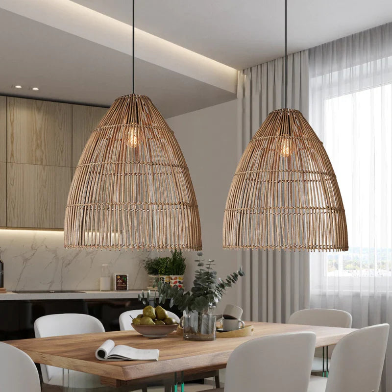 Suspension Rotin Allongée | LUMINA