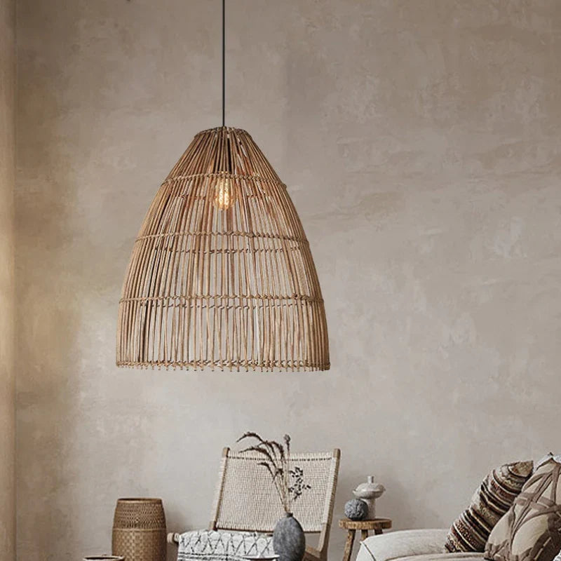 Suspension Rotin Allongée | LUMINA