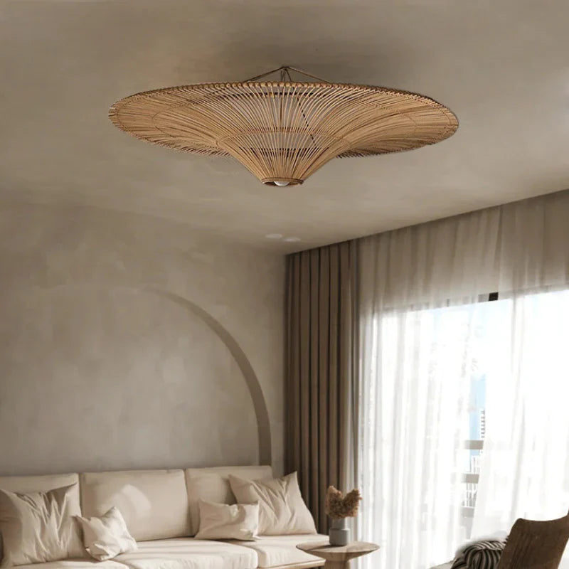 Suspension Rotin Plate | CÉLESTE