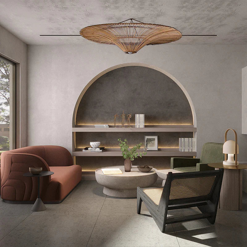 Suspension Rotin Plate | CÉLESTE