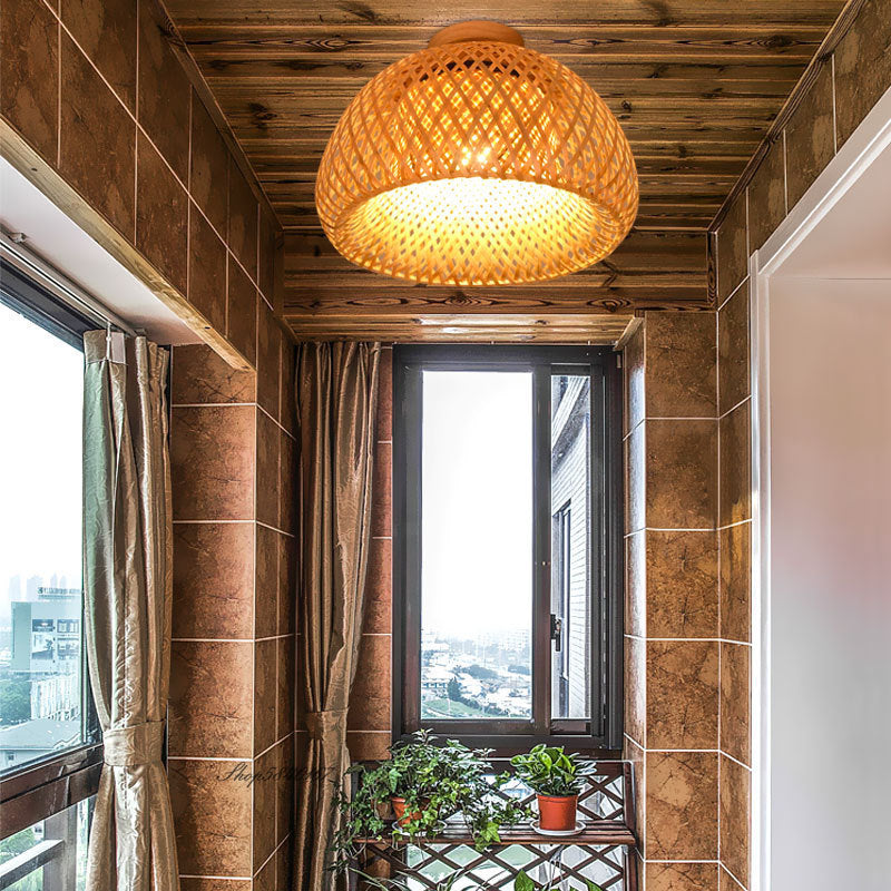 Plafonnier Rotin Salle de Bain | MARIUS