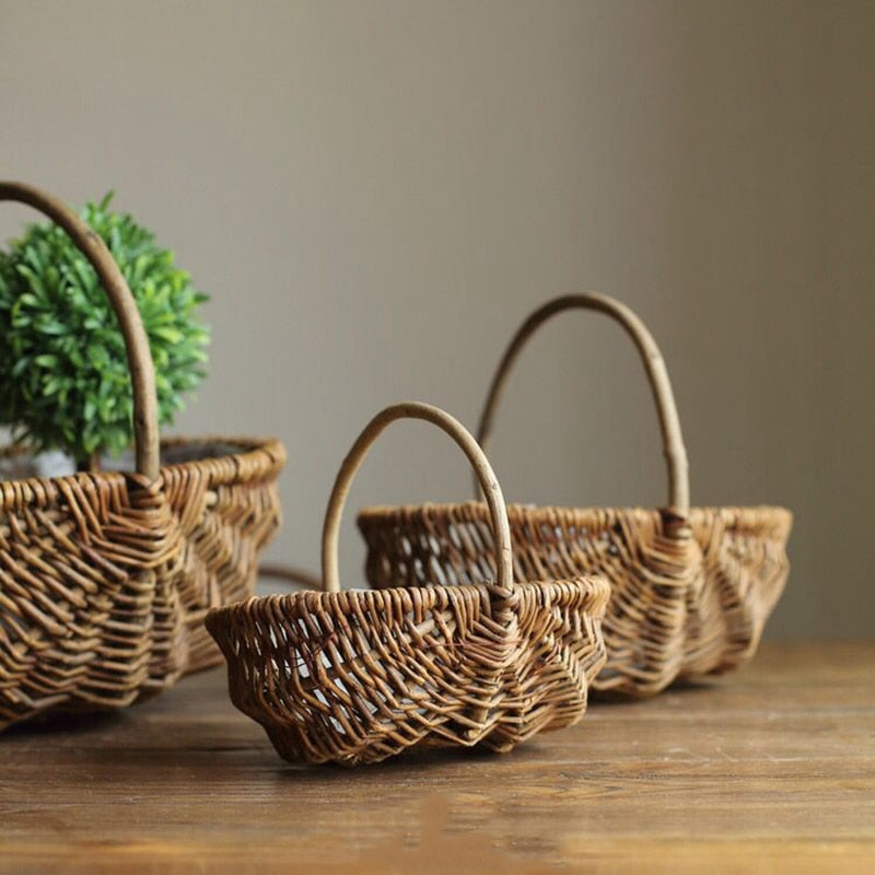 Panier Osier Style Champignon