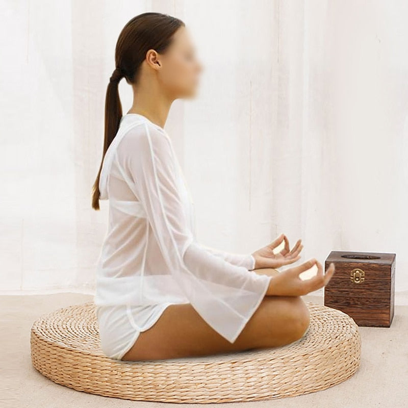 Pouf de Méditation en Rotin | SAMSARA