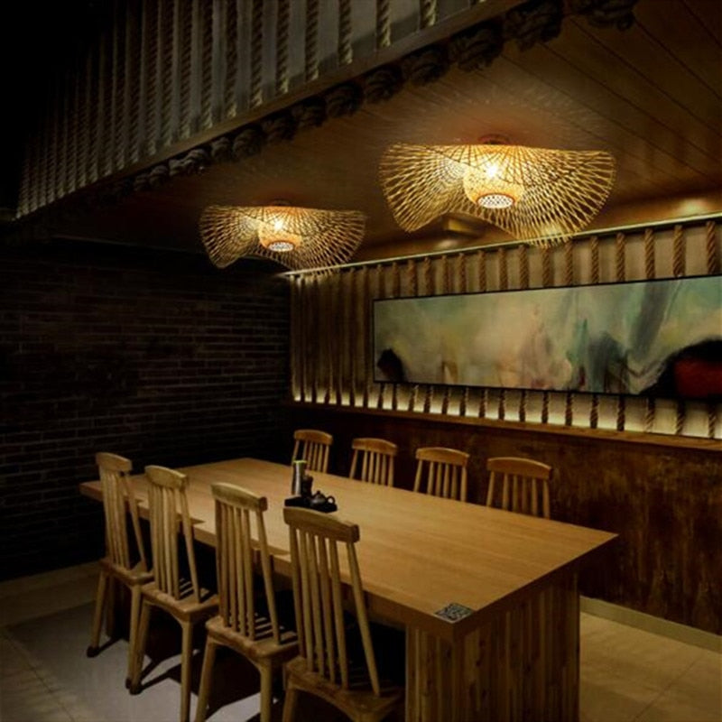 Plafonnier Rotin Salon | ONDÉA