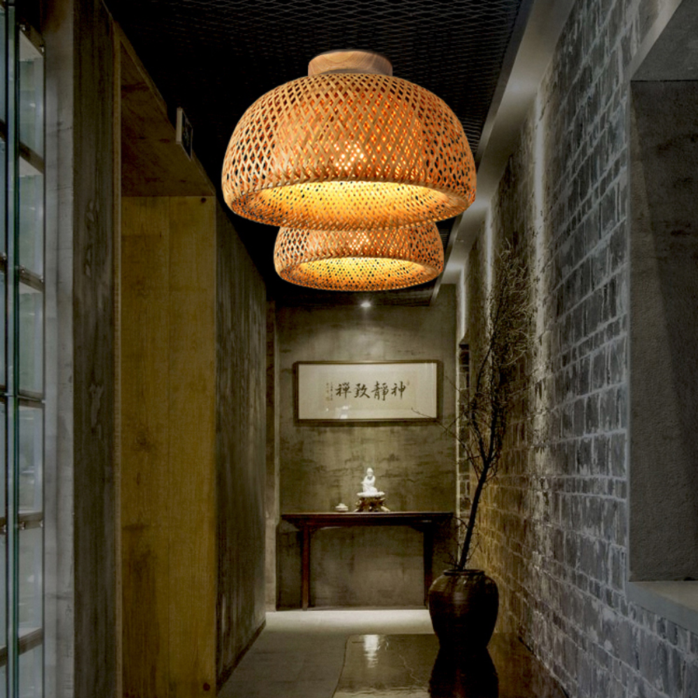 Plafonnier Rotin Salle de Bain | MARIUS