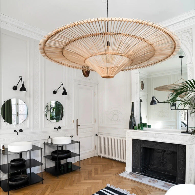 Suspension Rotin Plate | CÉLESTE