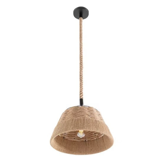 Suspension rotin style cloche