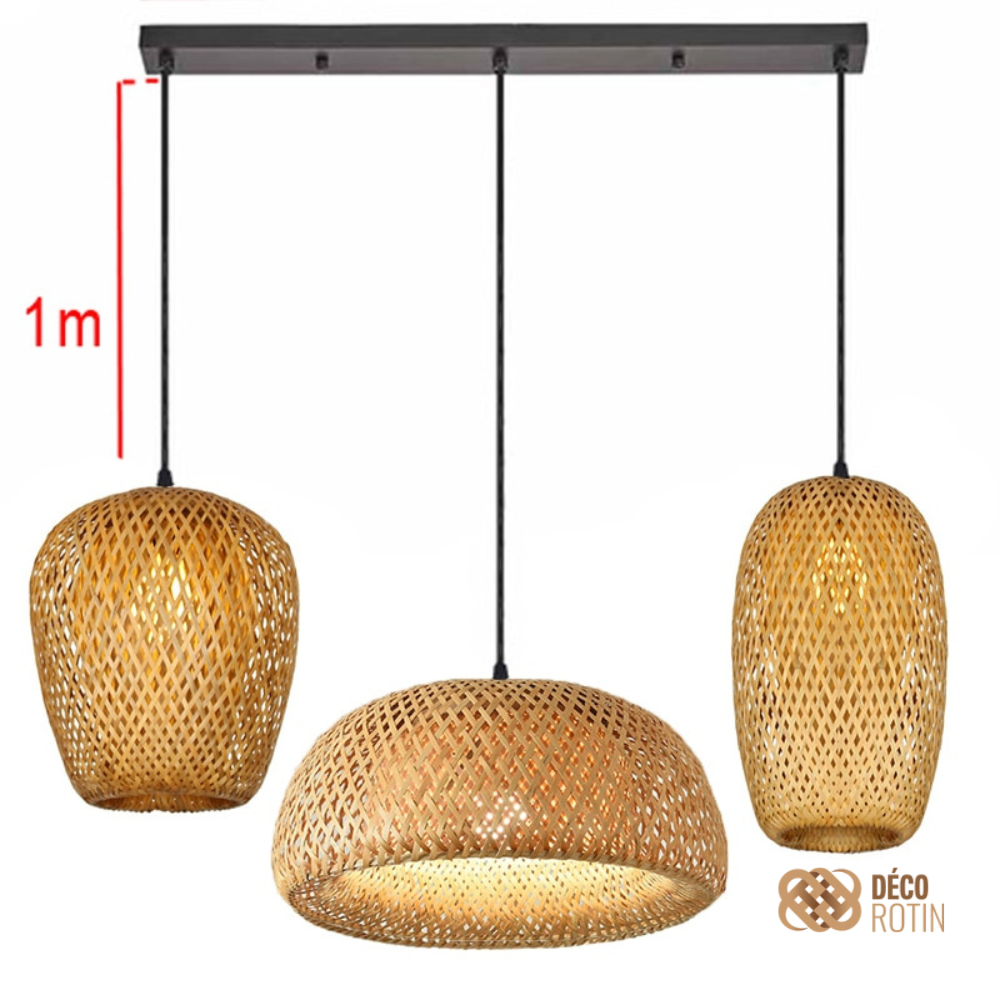 Suspension Multiple Bambou | TRIO LUMIÈRE