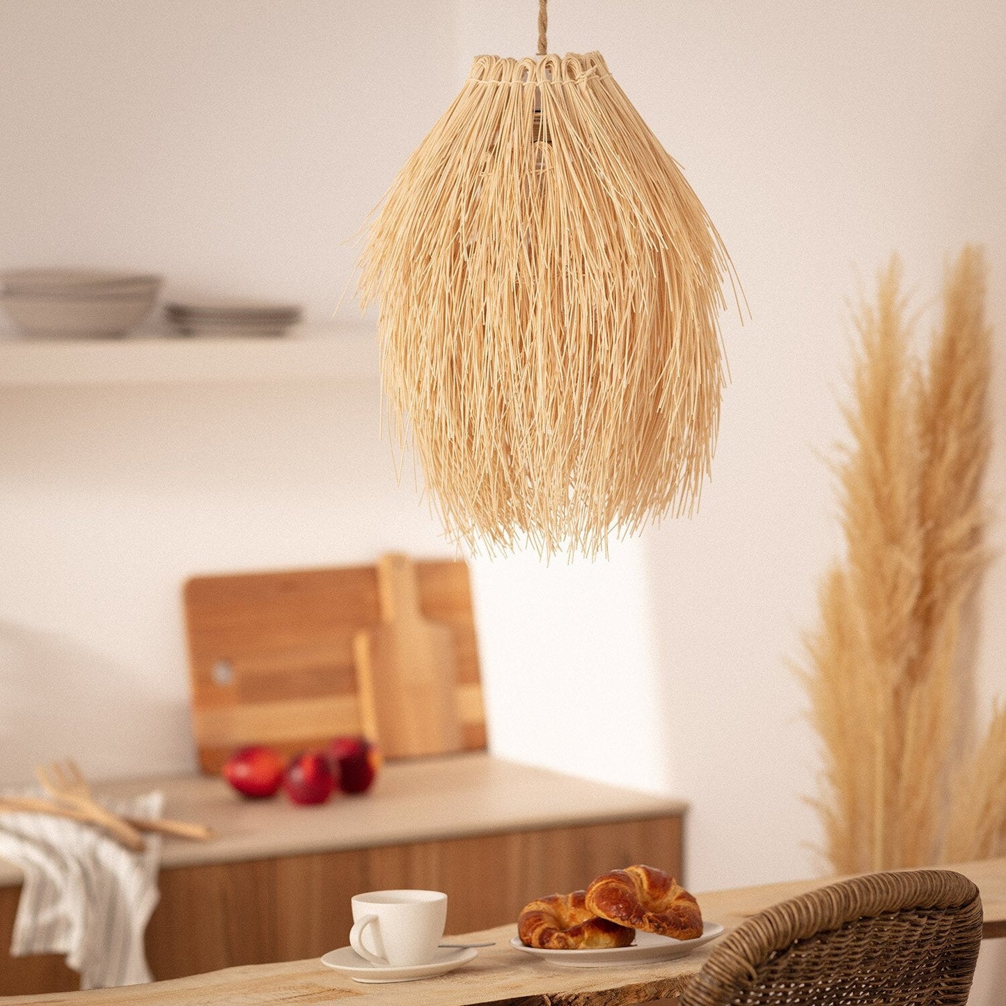 Suspension Paille Rotin | AURA ZEN