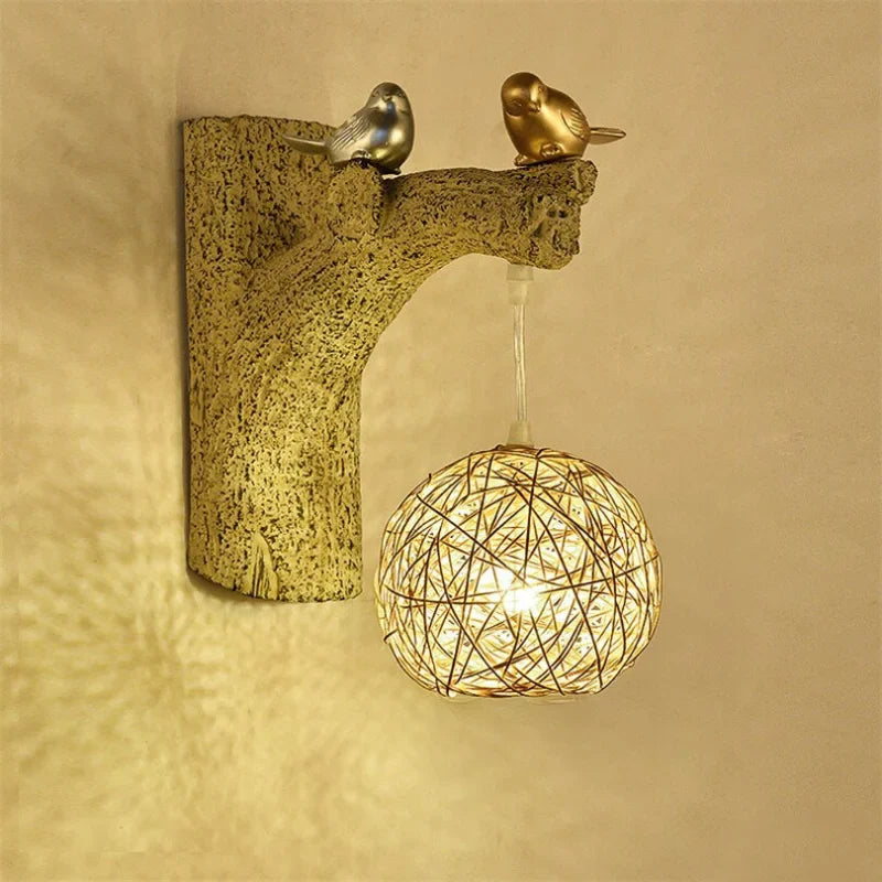 Applique Murale en Rotin Oiseau | LISY