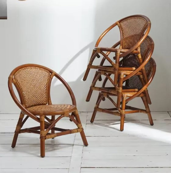 Fauteuil en rotin bohème minimaliste