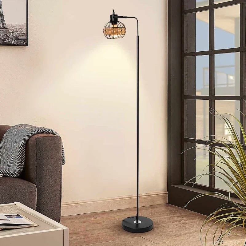Lampadaire en Rotin Inox | FLEXIO