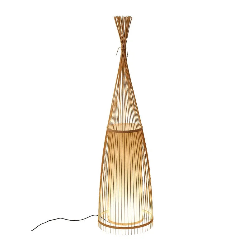 Lampadaire en Rotin Salon | LUMISPHÈRE