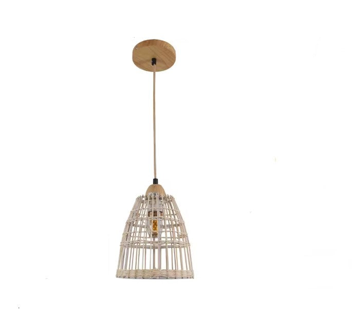 Luminaire en rotin classique