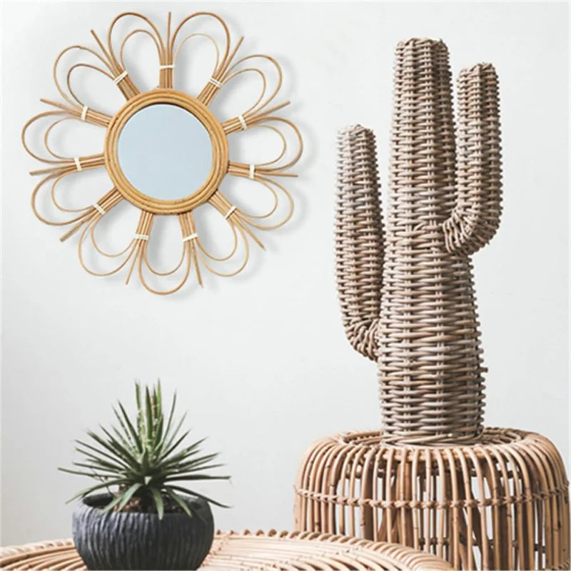 Miroir en Rotin Déco Murale | LEYNA