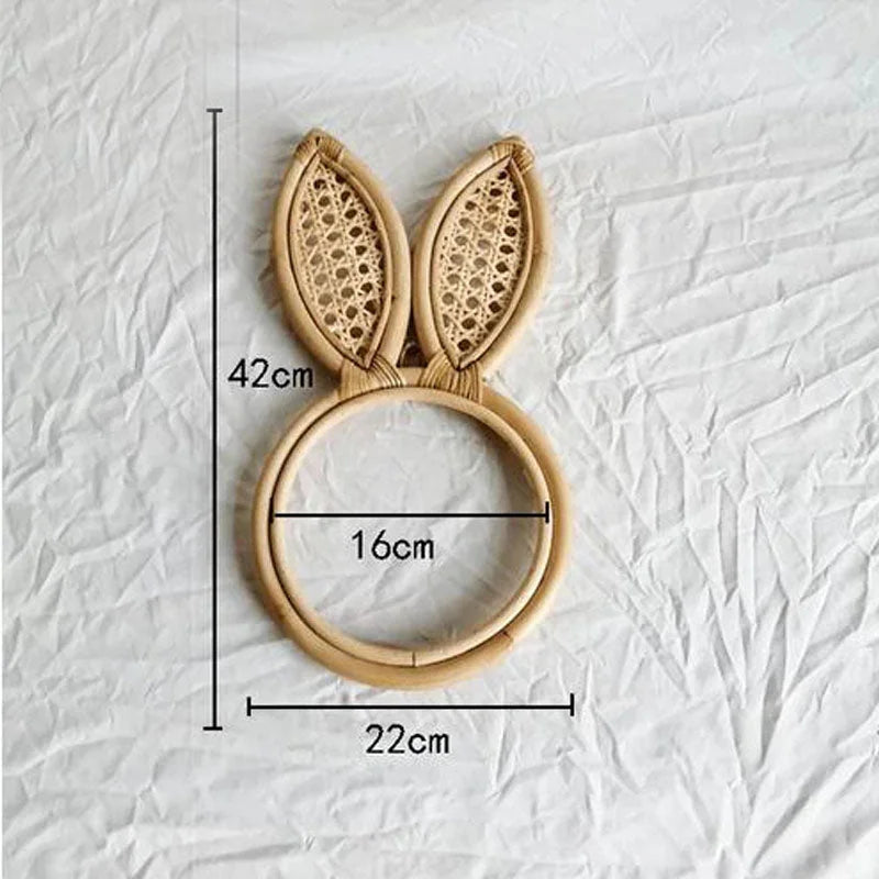 Miroir en Rotin Oreilles de Lapin | LAPINOU