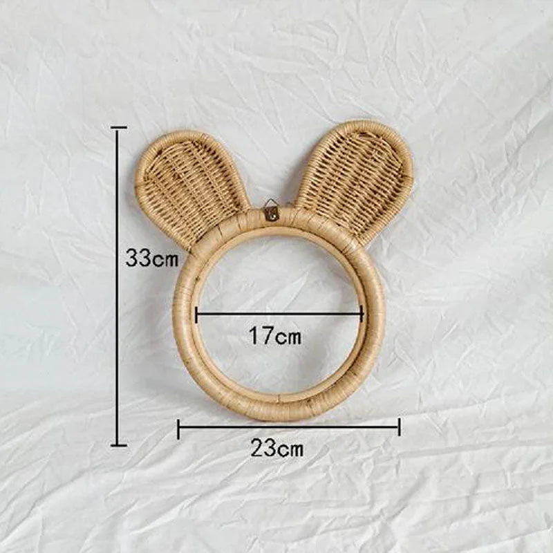 Miroir en Rotin Tête d'Ours | BEAR