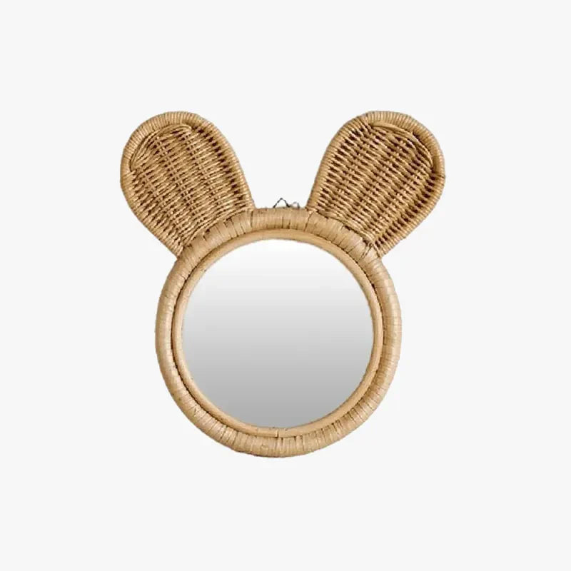 Miroir en Rotin Tête d'Ours | BEAR