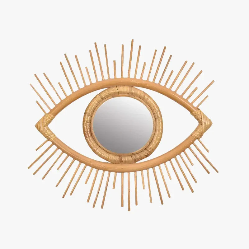 Miroir en Rotin Forme d'Œil | ORION