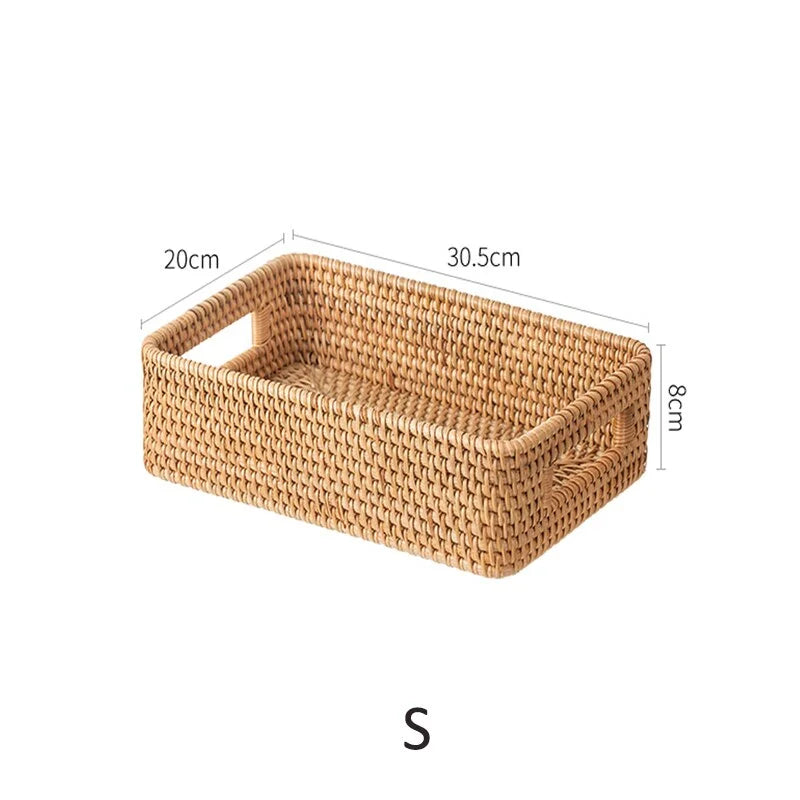 Panier de Rangement en Rotin