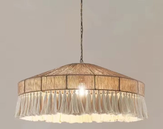 Suspension rotin façon cloche