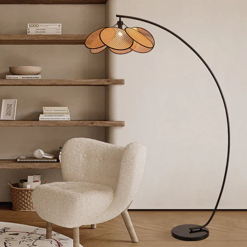 Lampadaire Rotin Japandi |  FLORAISON