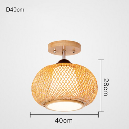 Plafonnier Boule Rotin | ÉLOISE