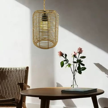 Abat-jour rotin style boho