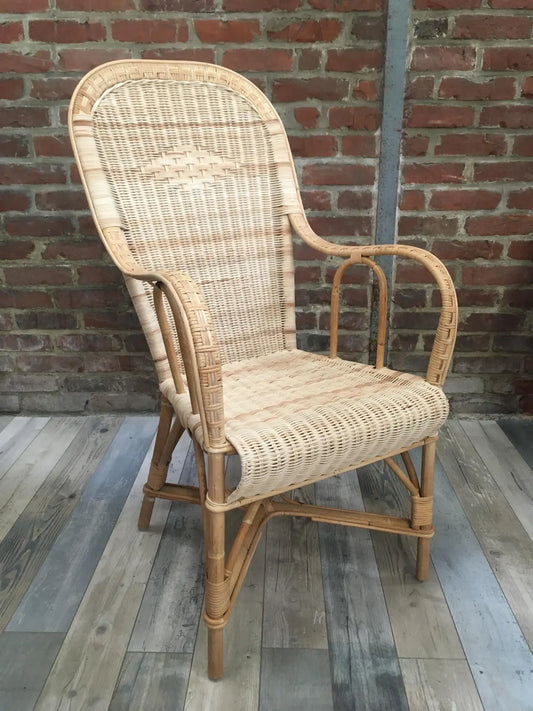 Fauteuil en Rotin Haut Dossier | HORIZON