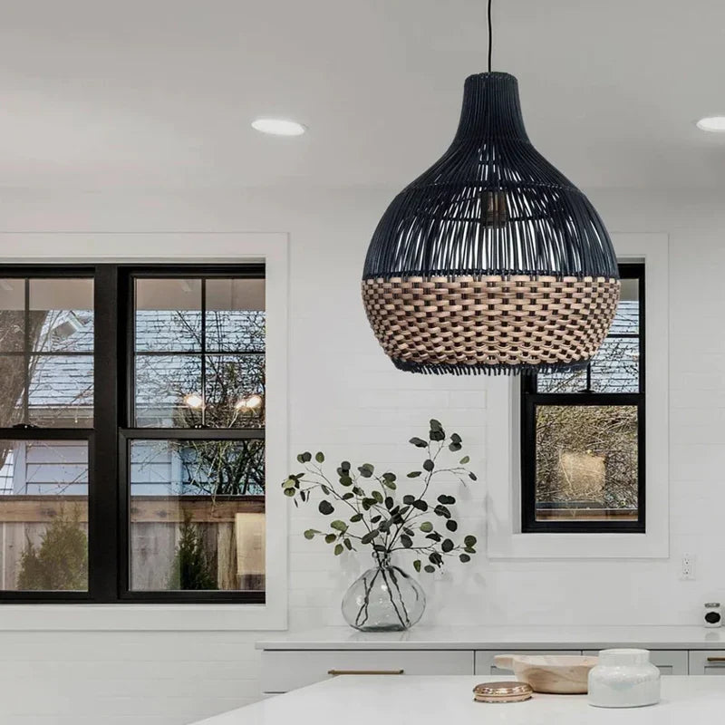 Suspension Osier Noir | ONDINE