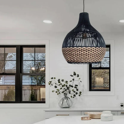 Suspension Osier Noir | ONDINE