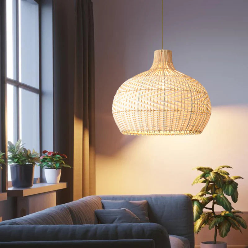Suspension Osier Blanc | CACHER