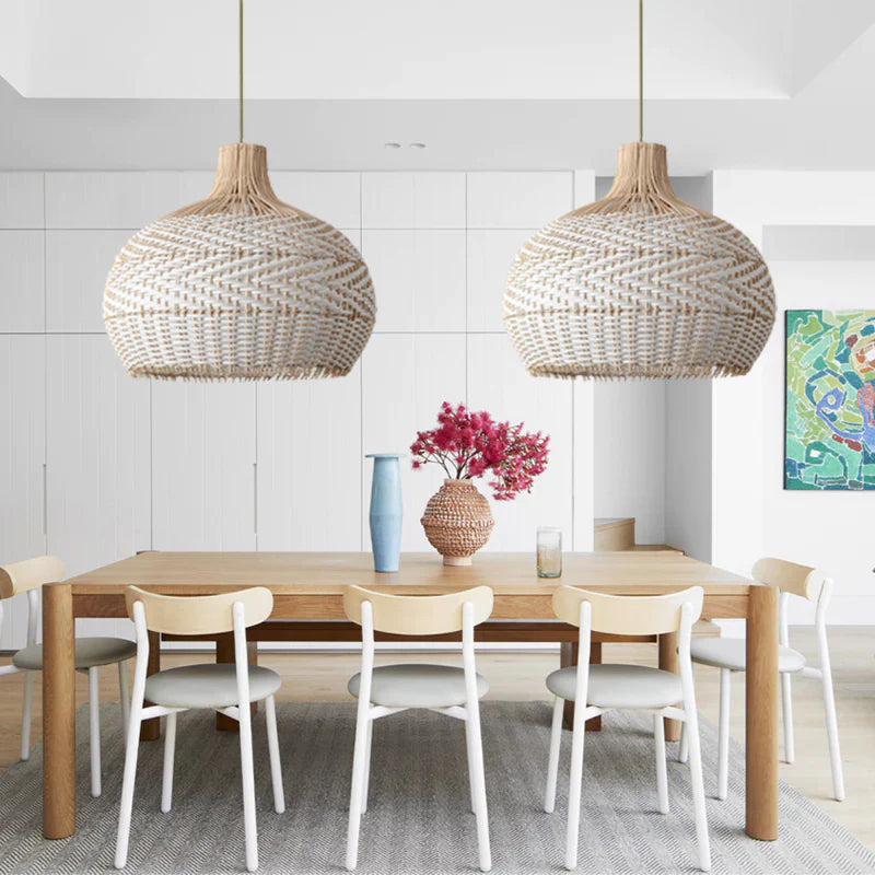 Suspension Osier Blanc | CACHER