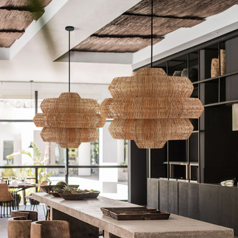 Suspension Rotin Terracotta | ESQUISSE