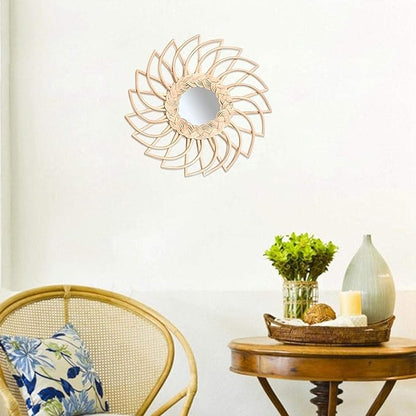 Miroir Rotin Soleil Pointu | LUMINA