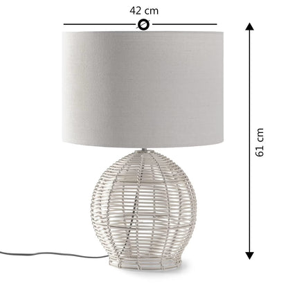 Grande Lampe à Poser en Rotin | MIKI