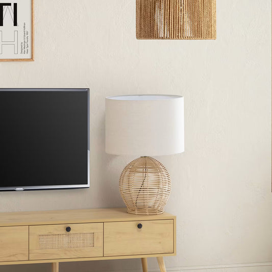 Grande Lampe à Poser en Rotin | MIKI