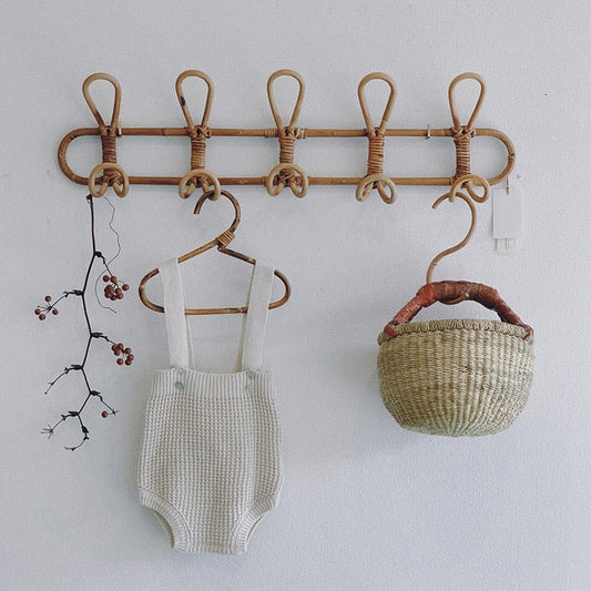 Porte-Manteau en Rotin Vintage | LOU