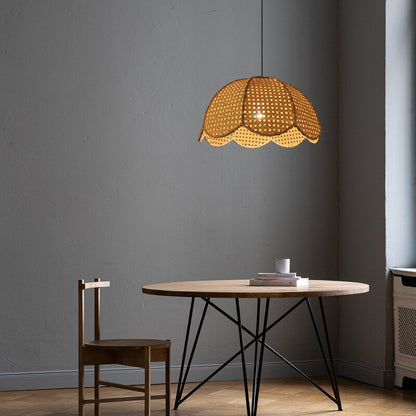 Suspension Fleur Rotin | SOLEIL