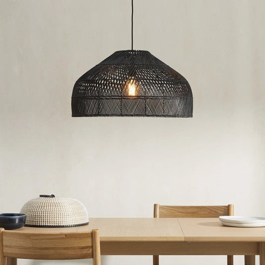 Suspension en Rotin Noir | NEILLA