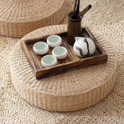 Pouf en Rotin Plat | SOLEIL
