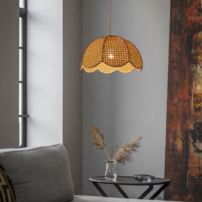 Suspension Fleur Rotin | SOLEIL