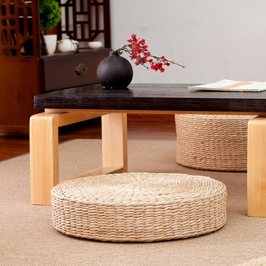 Pouf en Rotin Plat | SOLEIL